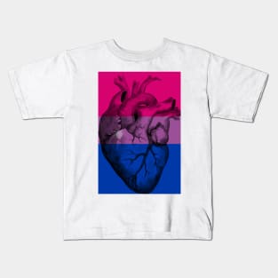 Bisexual Pride Anatomic Heart Kids T-Shirt